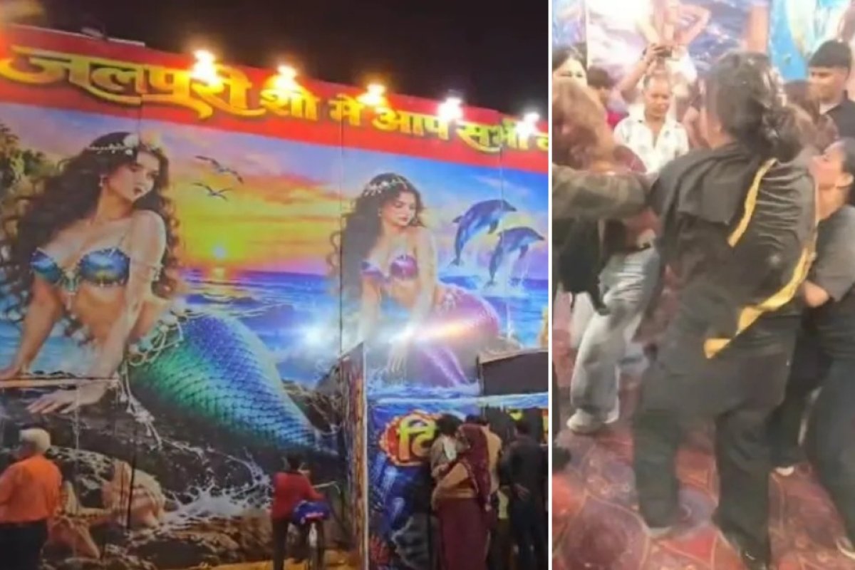 Bulandshahr Mela Assault - खुर्जा के रामलीला मेले में युवती की बेरहमी से पिटाई, महिला बाउंसरों का वीडियो वायरल