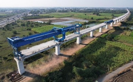 Bullet Train Project: साबरमती नदी पर तैयार हुआ 480 मीटर लंबा बुलेट ट्रेन पुल, 12 मंजिला इमारत जितनी है ऊंचाई