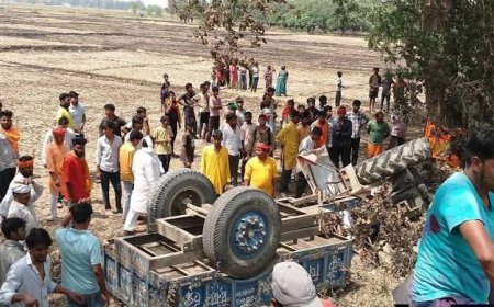 जालौन में दर्दनाक सड़क हादसा: श्रद्धालुओं से भरी ट्रैक्टर-ट्रॉली अनियंत्रित होकर पलटी, 19 लोग घायल