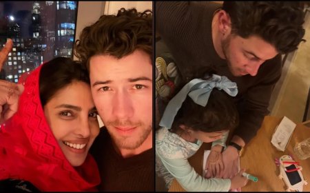 Priyanka Chopra Karwa Chauth - लाल जोड़े में सजीं प्रियंका चोपड़ा, पति निक जोनस के साथ मनाया करवा चौथ