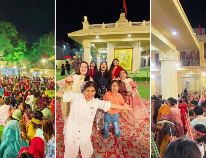 'यह भारत नहीं, पाकिस्तान है': कराची के श्री रत्नेश्वर महादेव मंदिर में सजी माता रानी की चौकी, गरबा करते दिखे श्रद्धालु