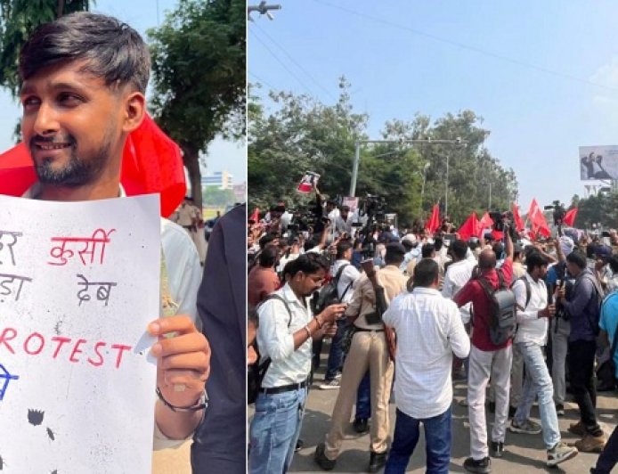 SIR के खिलाफ पटना की सड़कों पर उतरा आइसा: मुख्य चुनाव आयुक्त ज्ञानेश कुमार के इस्तीफे की मांग को लेकर प्रदर्शन