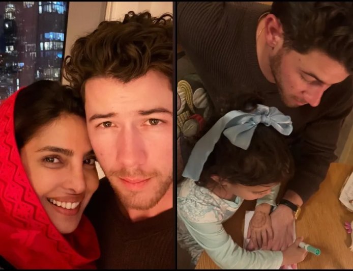 Priyanka Chopra Karwa Chauth - लाल जोड़े में सजीं प्रियंका चोपड़ा, पति निक जोनस के साथ मनाया करवा चौथ